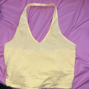 Yellow crop top